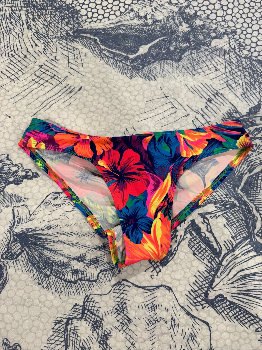 Women’s Floral Bikini Bottom - Vibrant Multicolor